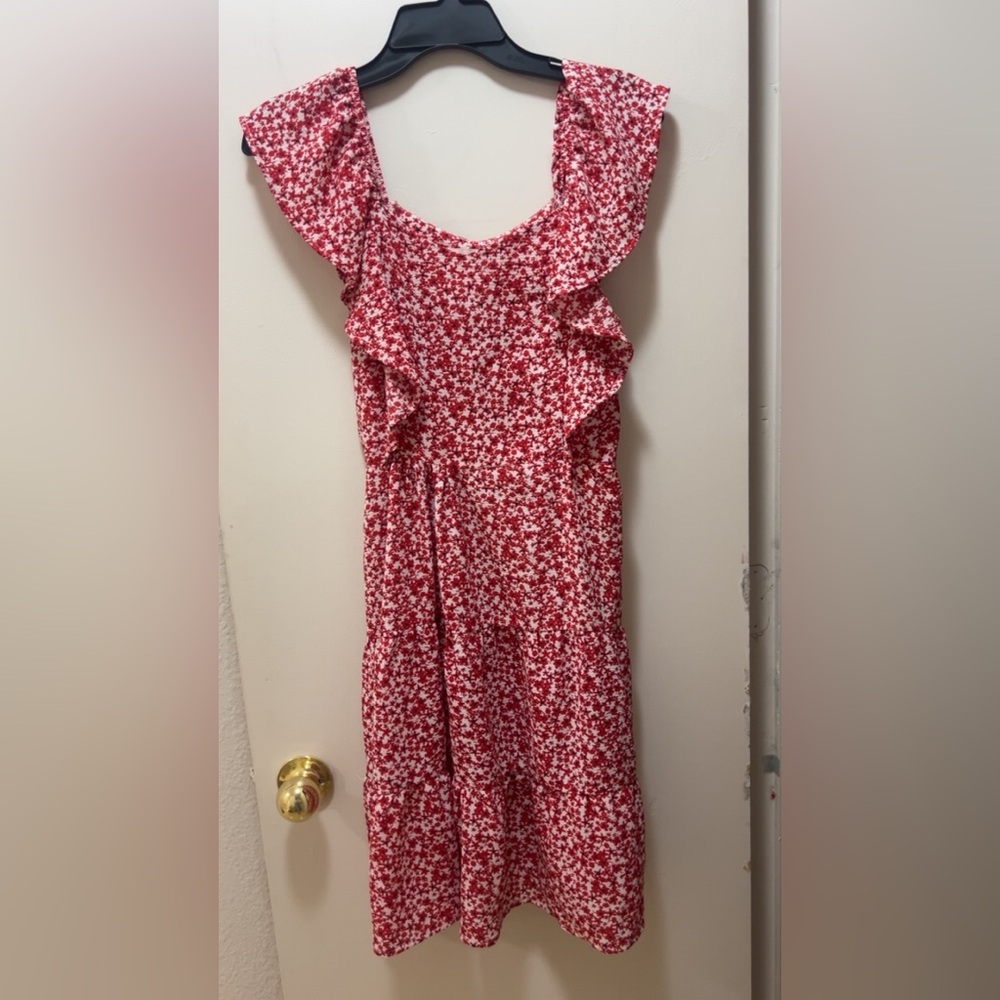 Floral Red Women's Dress